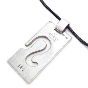 Gucci Silver Leo Zodiac Pendant Necklace
